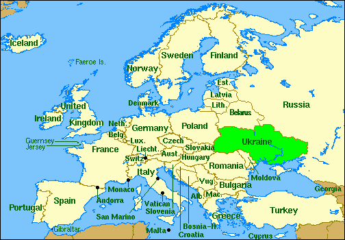 ukraine map europe